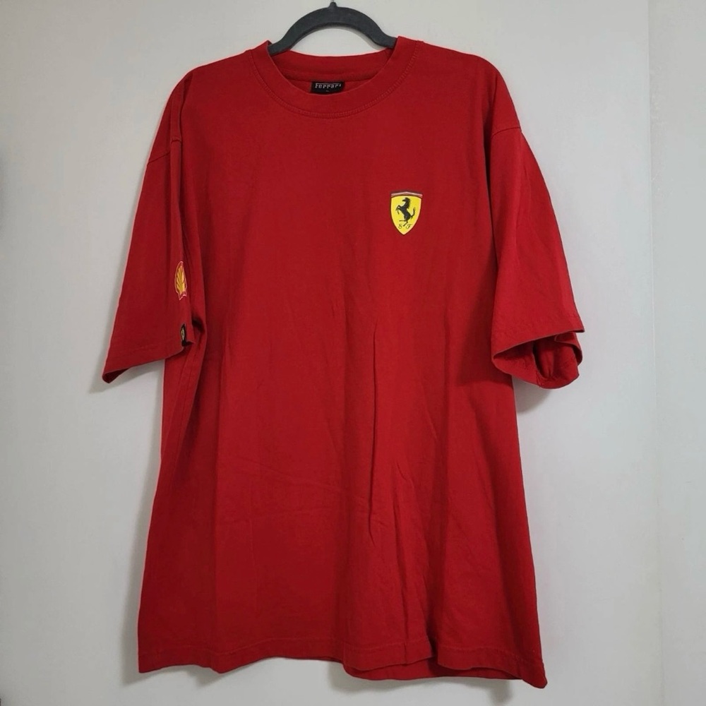 Ferrari Shell F1 Racing Team Red T-Shirt XL Scuderia SF Logo Motorsport